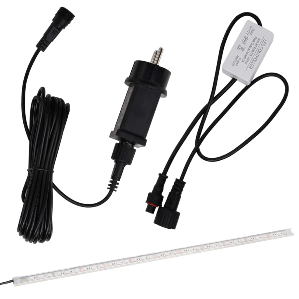 Vannfall med RGB LED rustfritt stål 45 cm