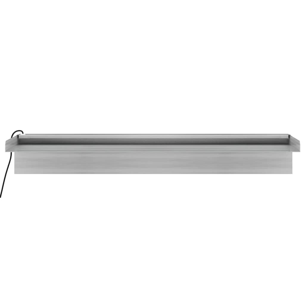 Vannfall med RGB LED rustfritt stål 60 cm