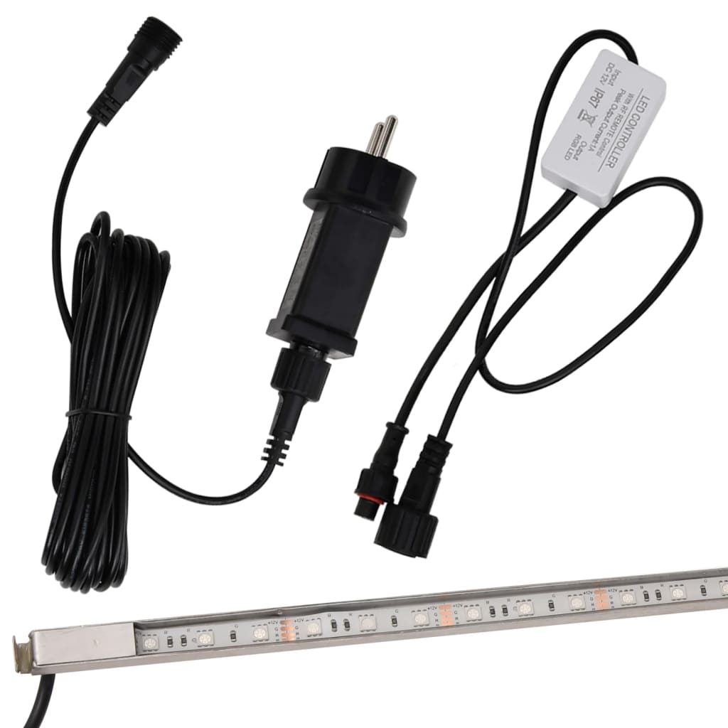 Vannfall med RGB LED rustfritt stål 60 cm