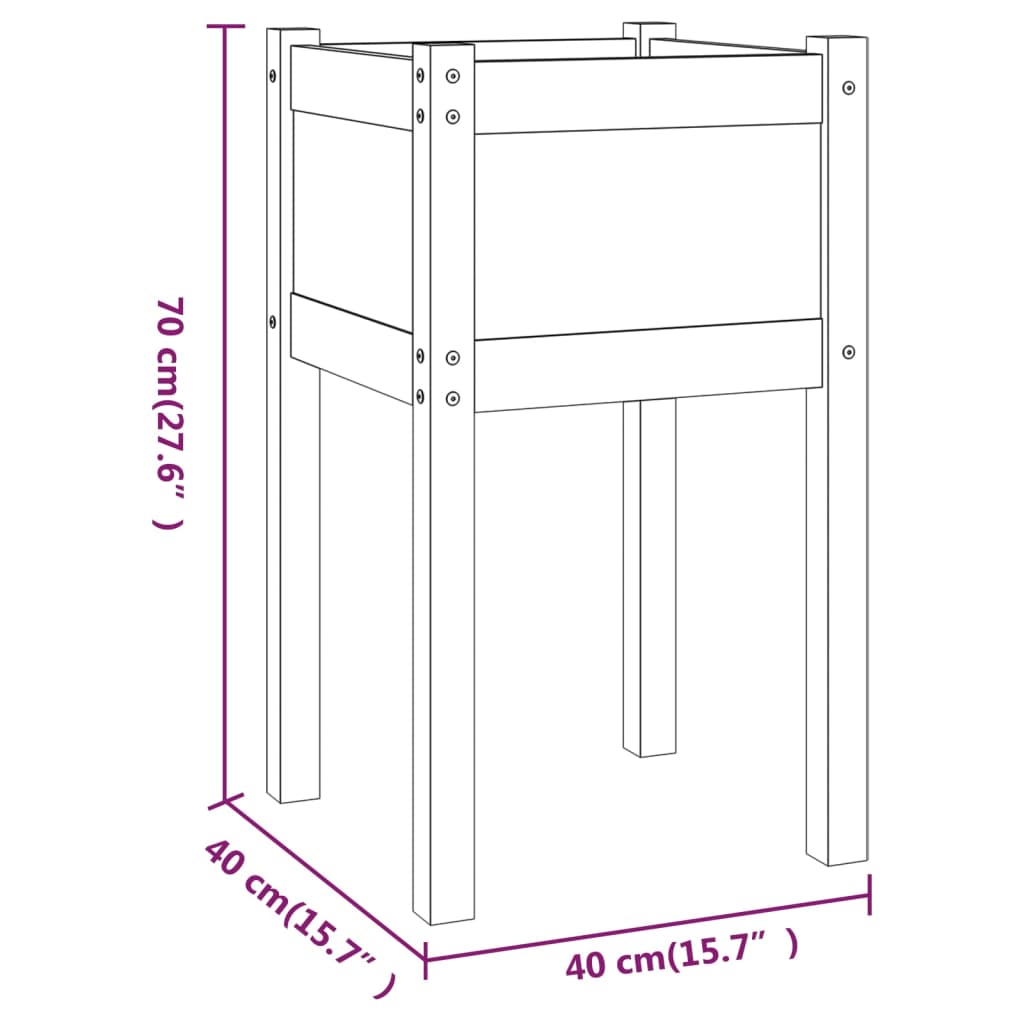 Plantekasse 50x50x70 cm heltre furu