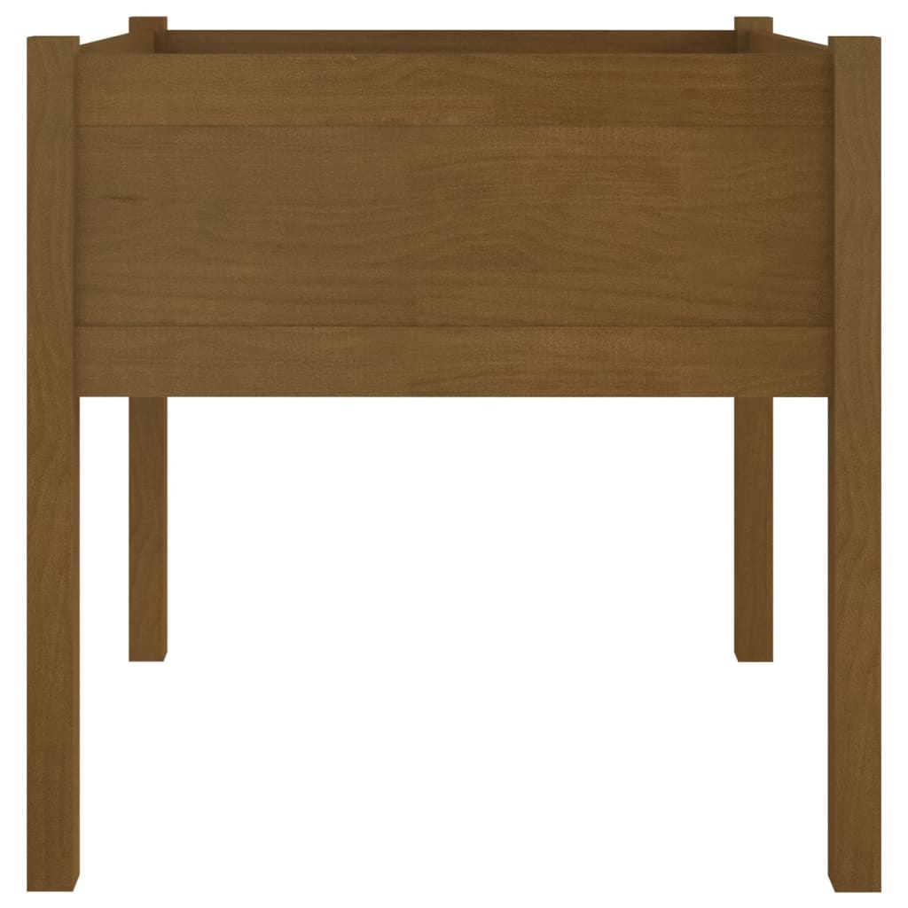 Plantekasse honningbrun 70x70x70 cm heltre furu