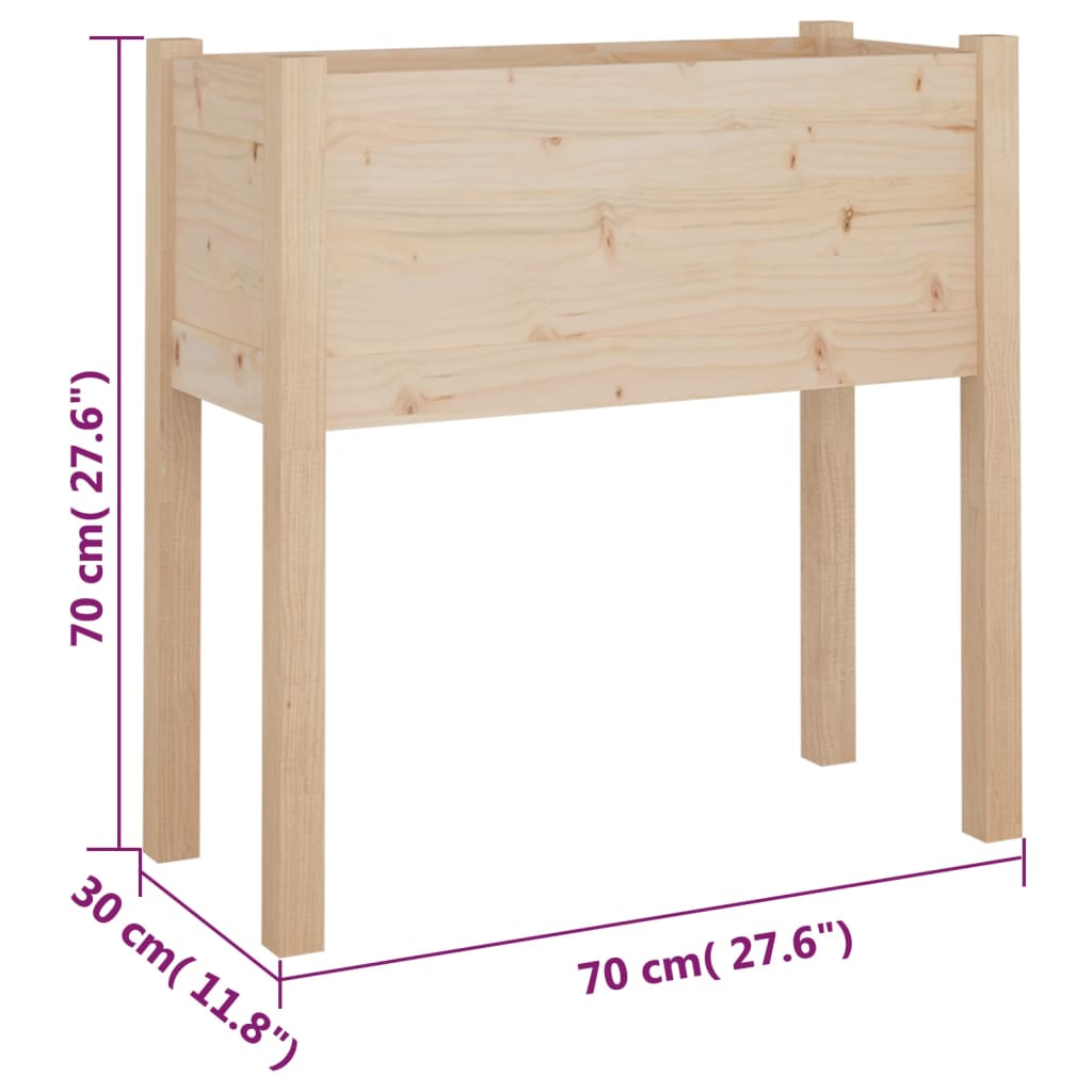 Plantekasser 2 stk 70x31x70 cm heltre furu