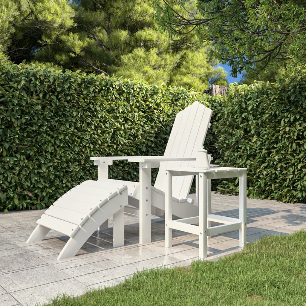 Adirondack hagebord hvit 38x38x46 cm HDPE