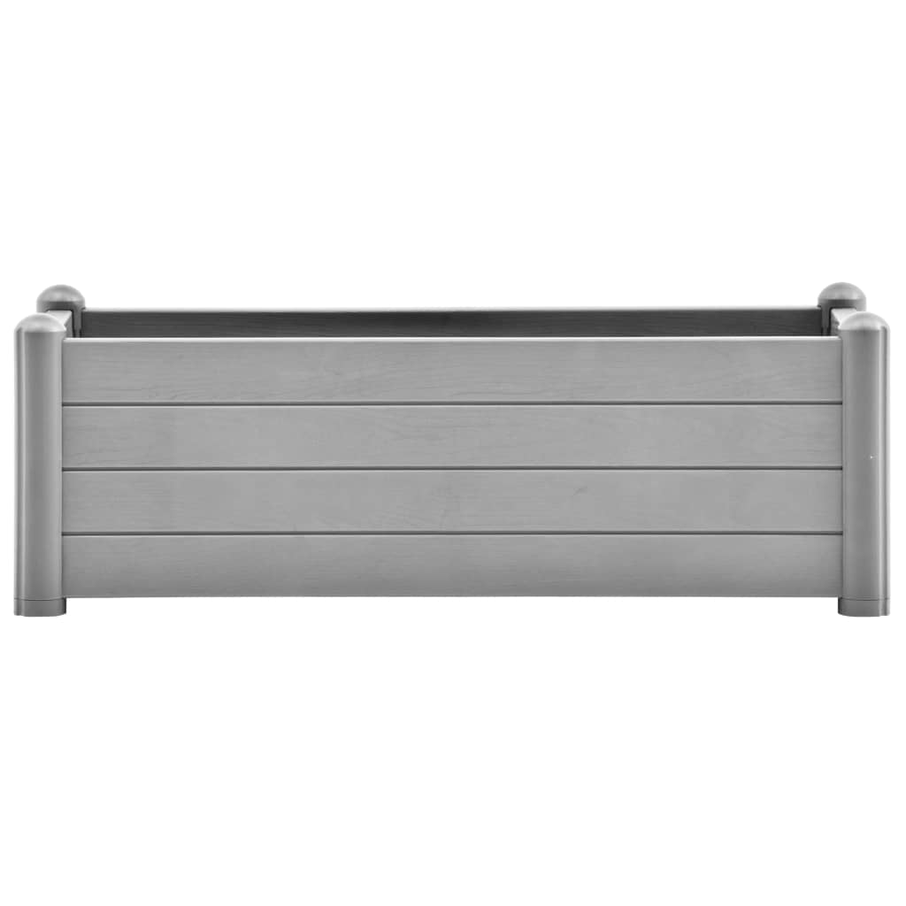 Høybed PP steingrå 100x43x35 cm