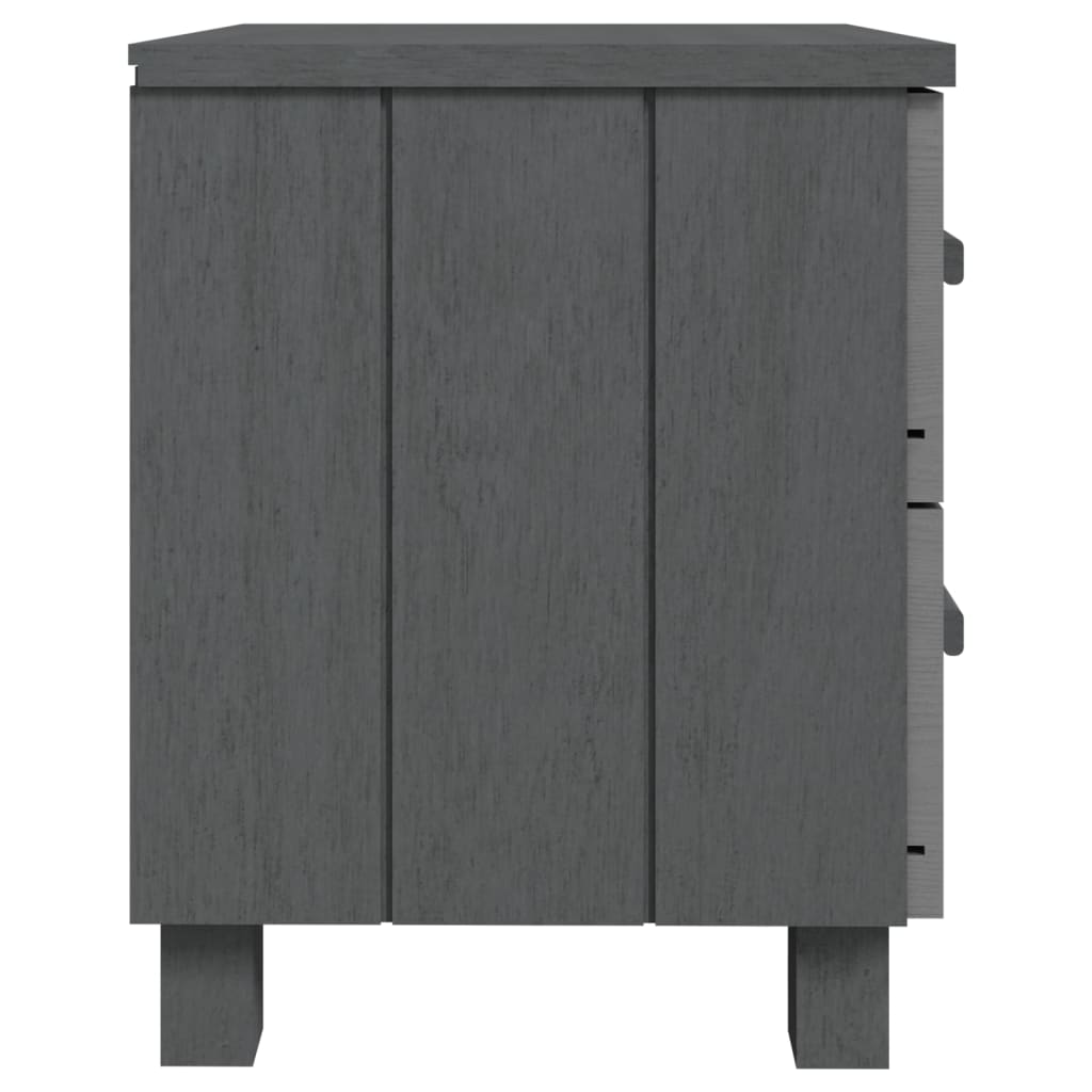 Nattbord HAMAR 2 stk mørkegrå 40x35x44,5 cm heltre