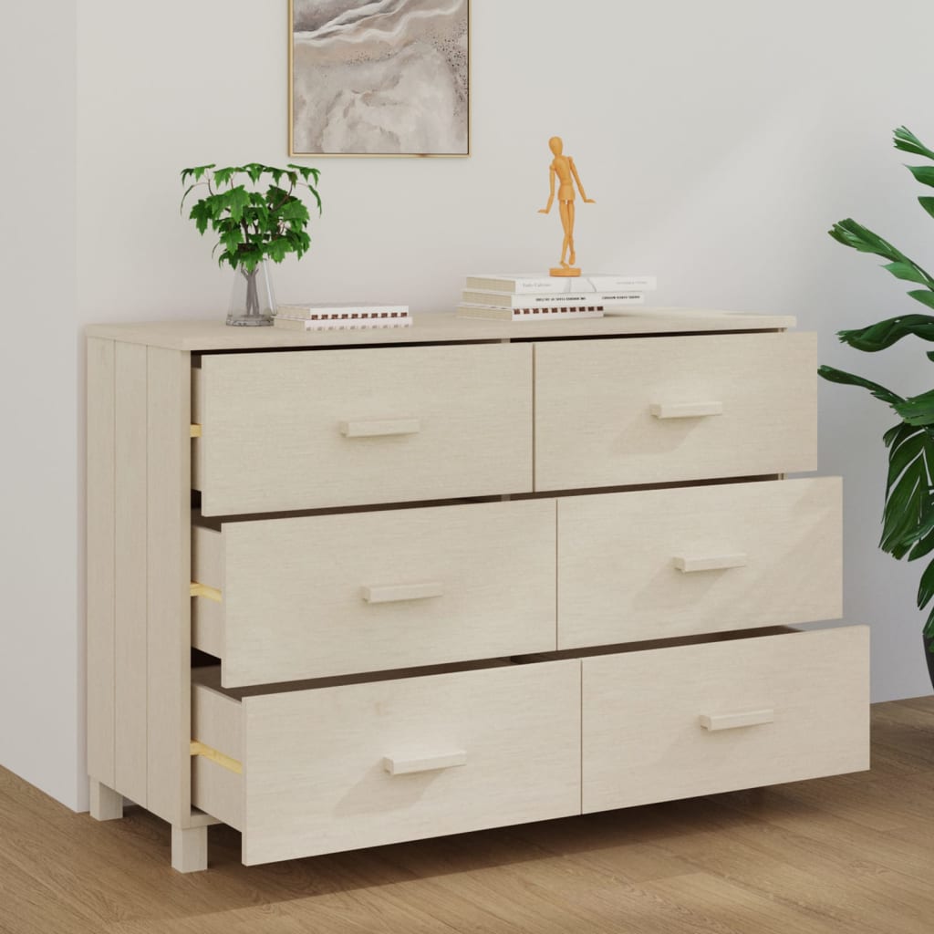 Nattbord HAMAR honningbrun 113x40x80 cm heltre furu