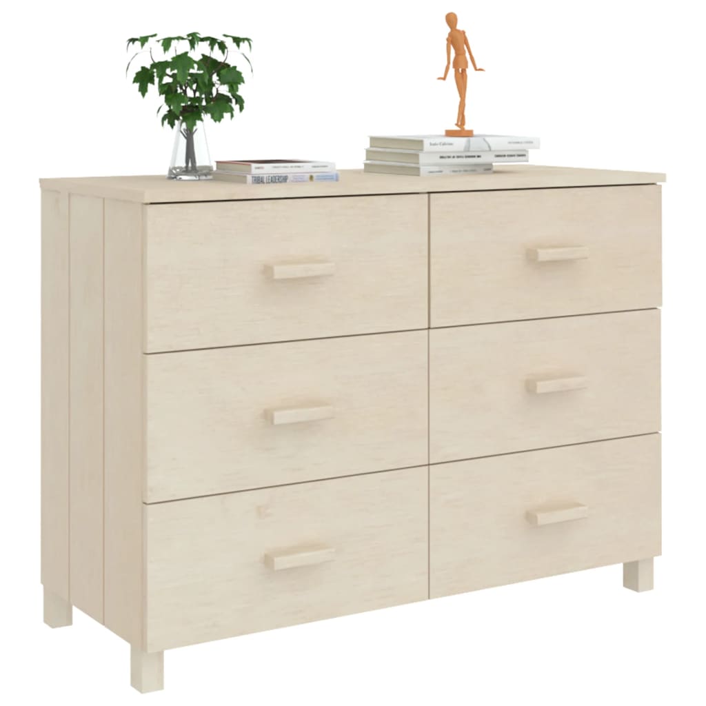 Nattbord HAMAR honningbrun 113x40x80 cm heltre furu