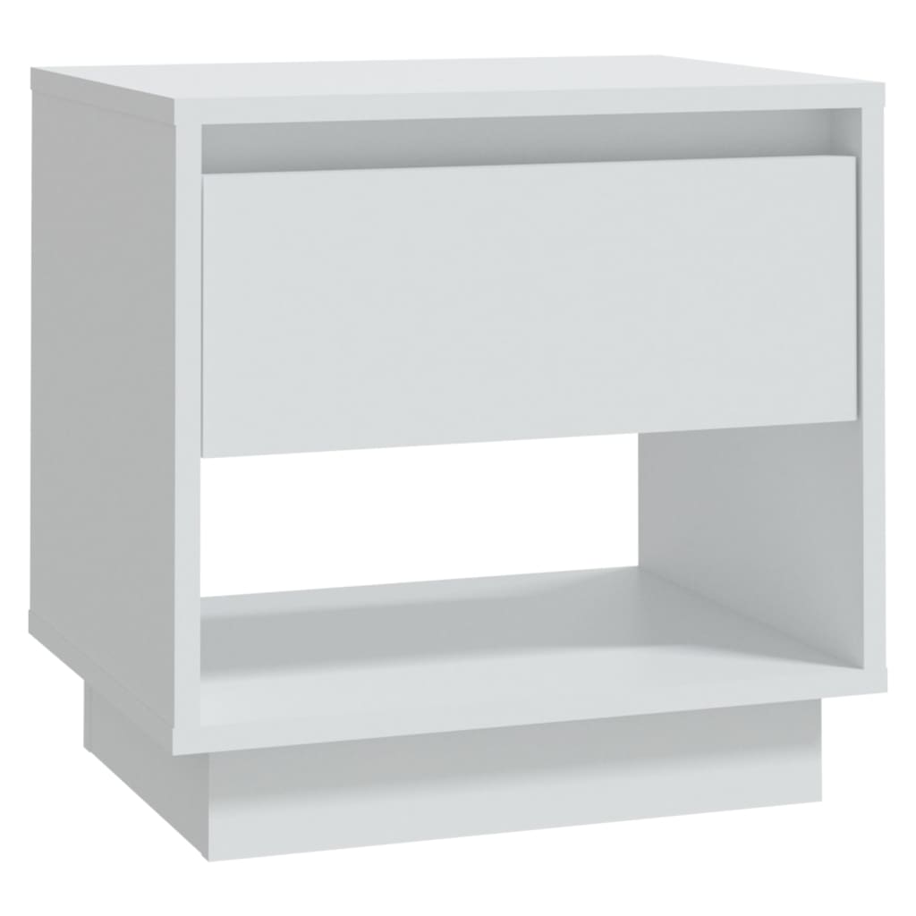 Nattbord hvit 45x34x44 cm konstruert tre