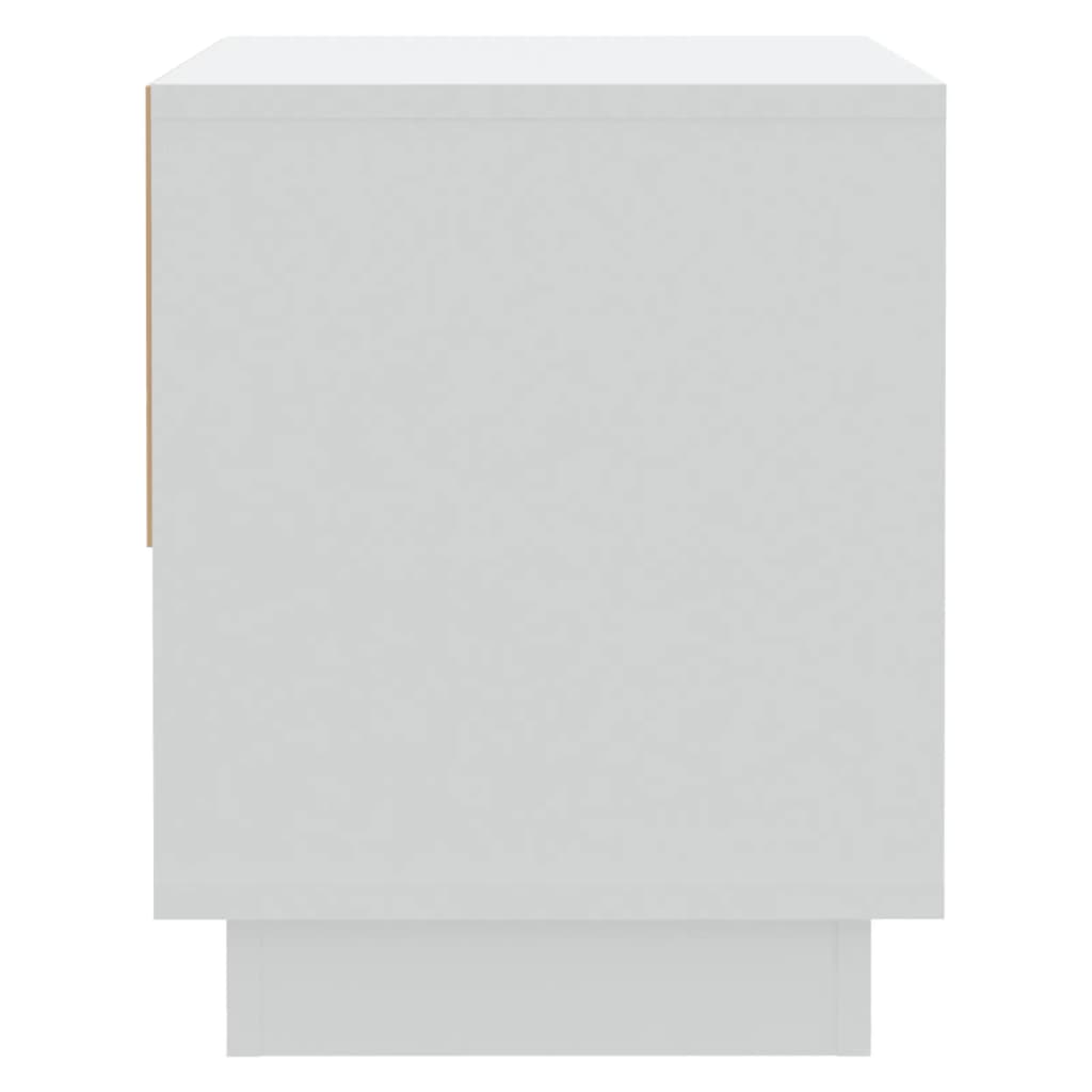 Nattbord hvit 45x34x44 cm konstruert tre