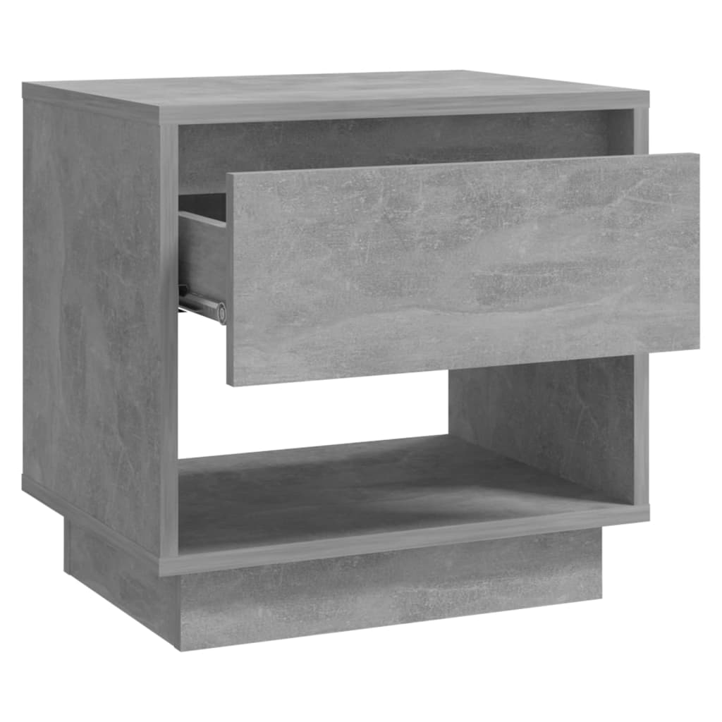 Nattbord 2 stk betonggrå 45x34x44 cm sponplate