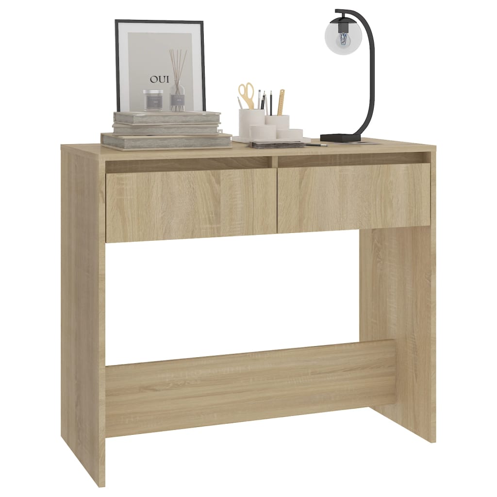 Konsollbord sonoma eik 89x41x76,5 cm stål