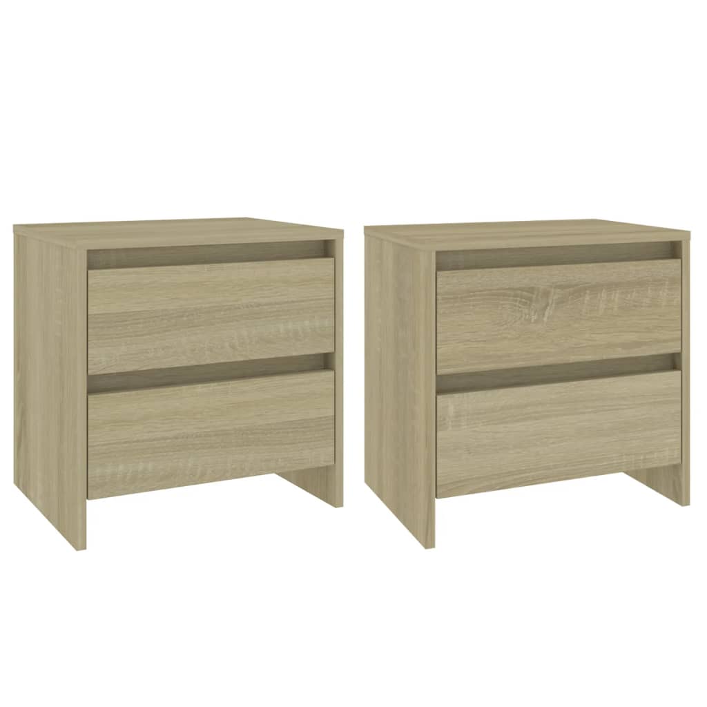 Nattbord 2 stk sonoma eik 45x34,5x44,5 cm konstruert tre