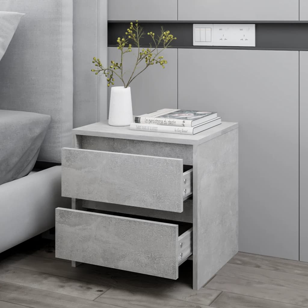 Nattbord betonggrå 45x34,5x44,5 cm konstruert tre