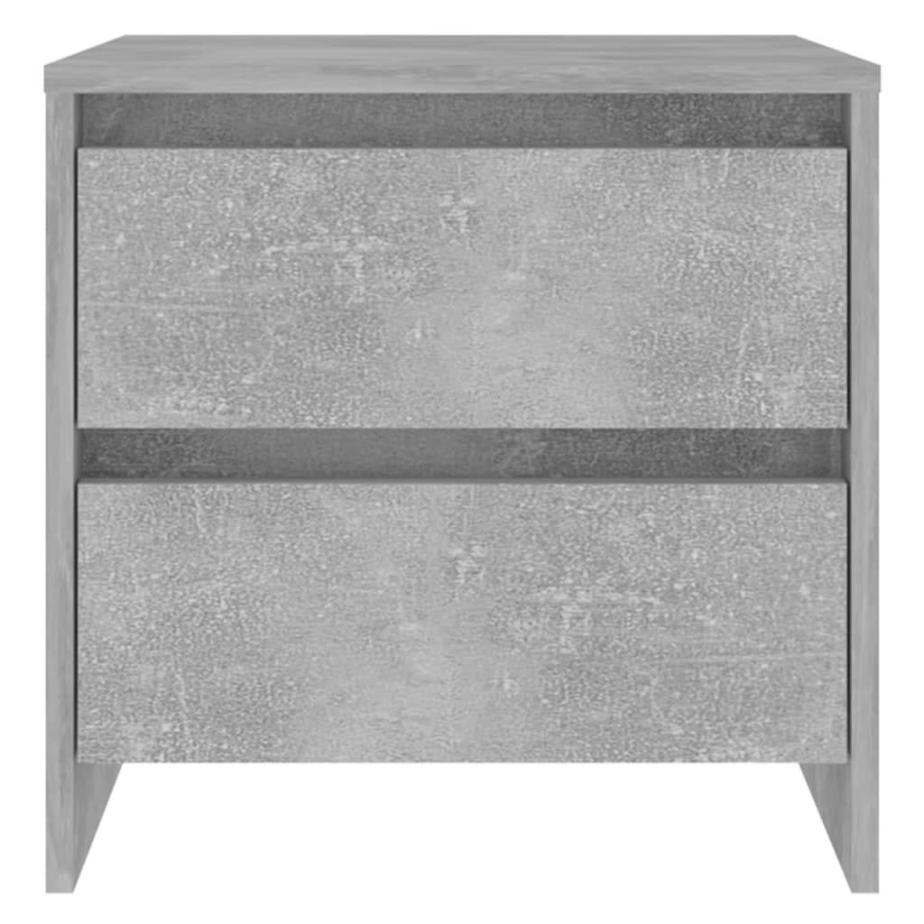 Nattbord 2 stk betonggrå 45x34,5x44,5 cm konstruert tre