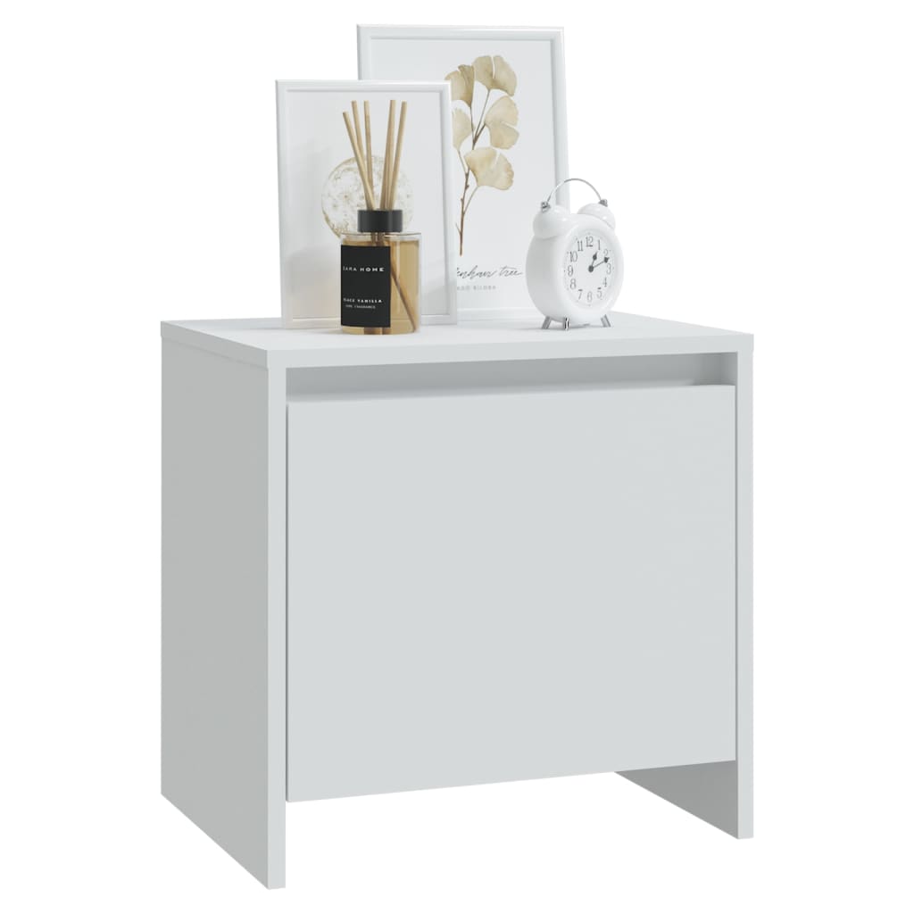 Nattbord hvit 45x34x44,5 cm konstruert tre