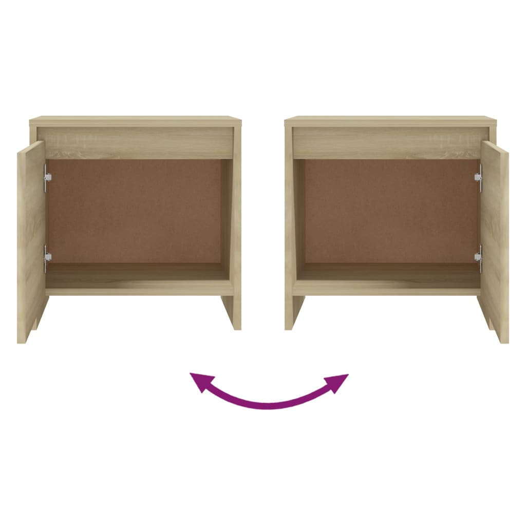 Nattbord sonoma eik 45x34x44,5 cm konstruert tre