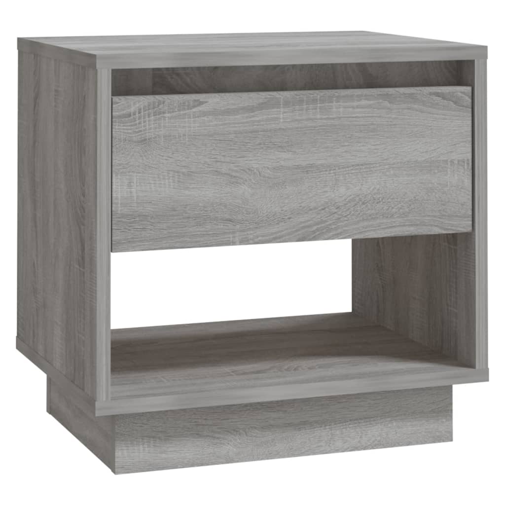 Nattbord 2 stk grå sonoma eik 45x34x44 cm sponplate