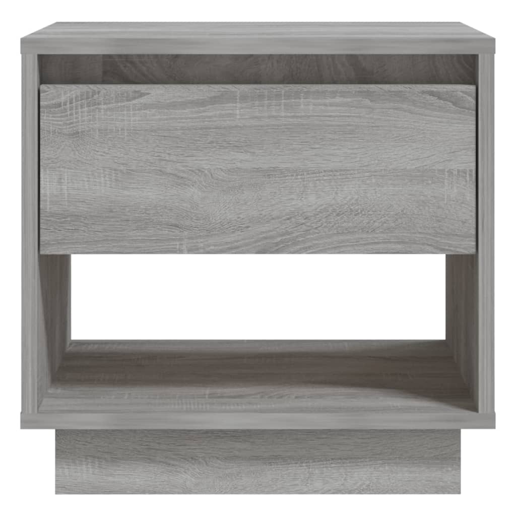 Nattbord 2 stk grå sonoma eik 45x34x44 cm sponplate