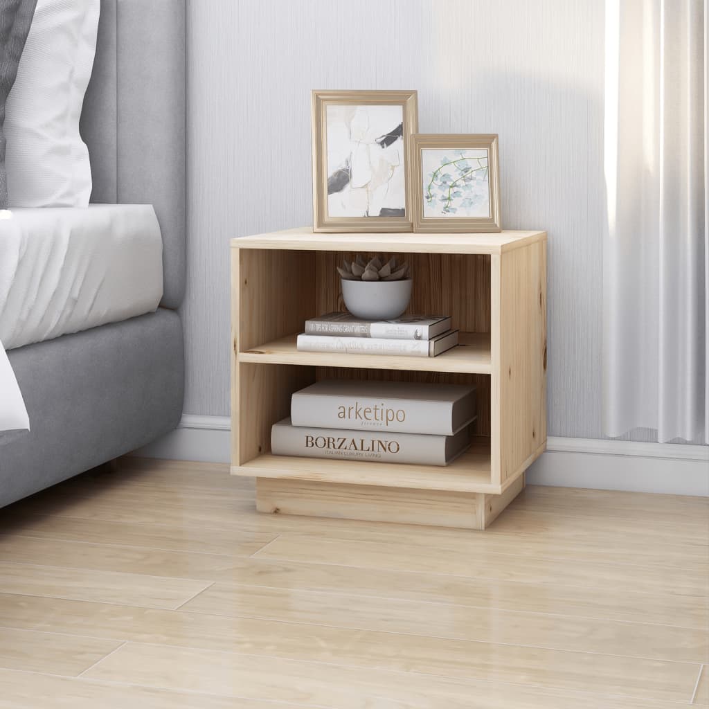 Nattbord 2 stk 40x34x40 cm heltre furu