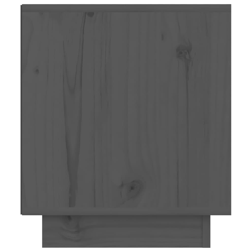 Nattbord 2 stk grå 40x34x40 cm heltre furu