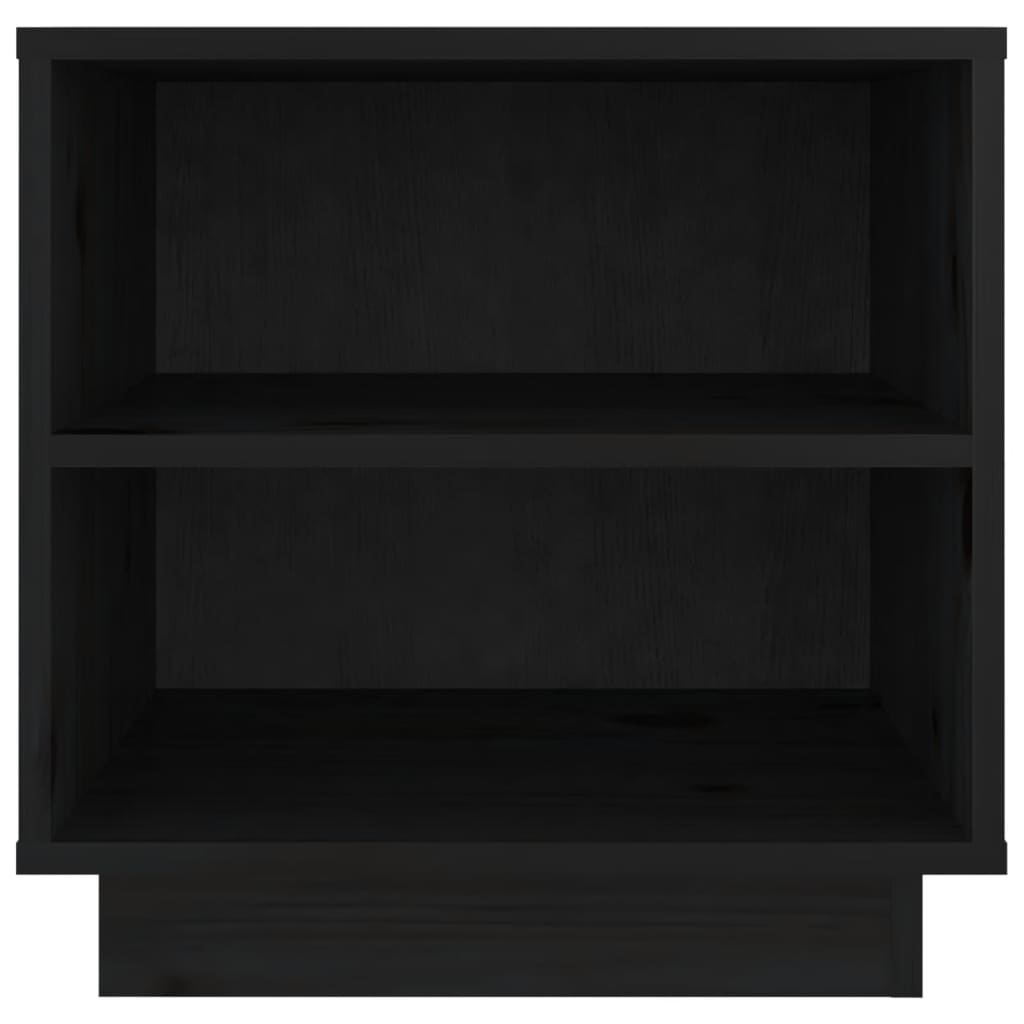 Nattbord 2 stk 40x34x40 cm heltre furu svart