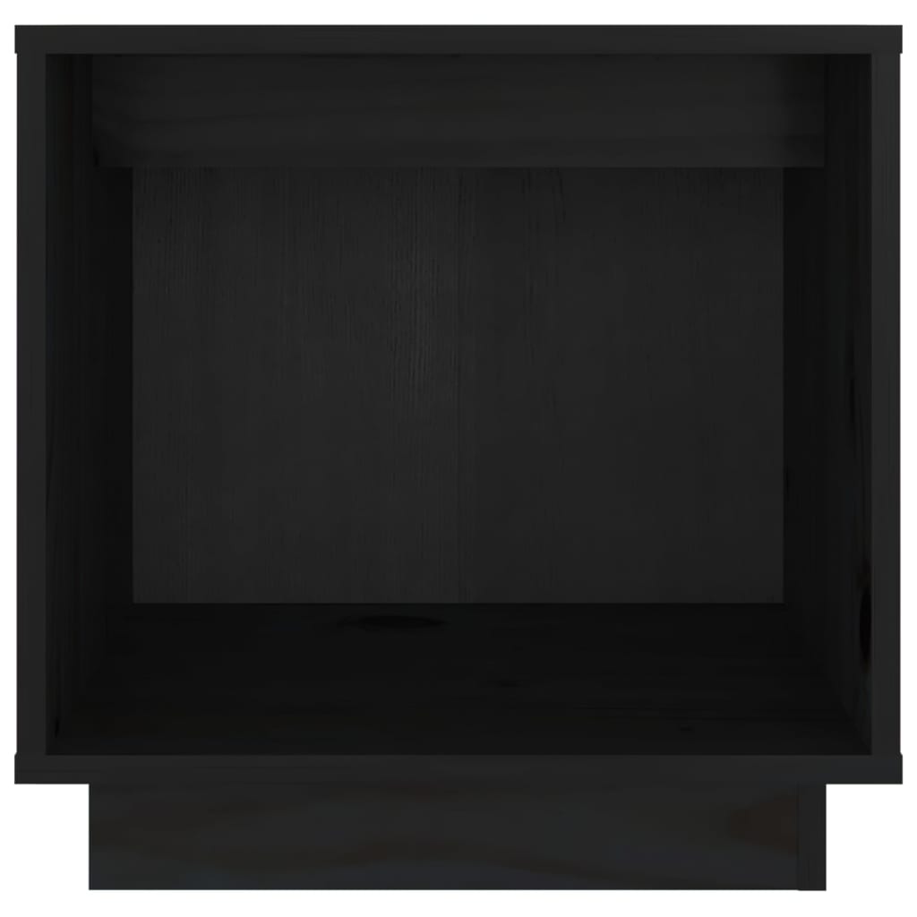 Nattbord 2 stk svart 40x30x40 heltre furu