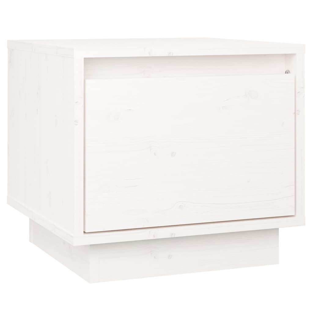 Nattbord 2 stk hvit 35x34x32 cm heltre furu
