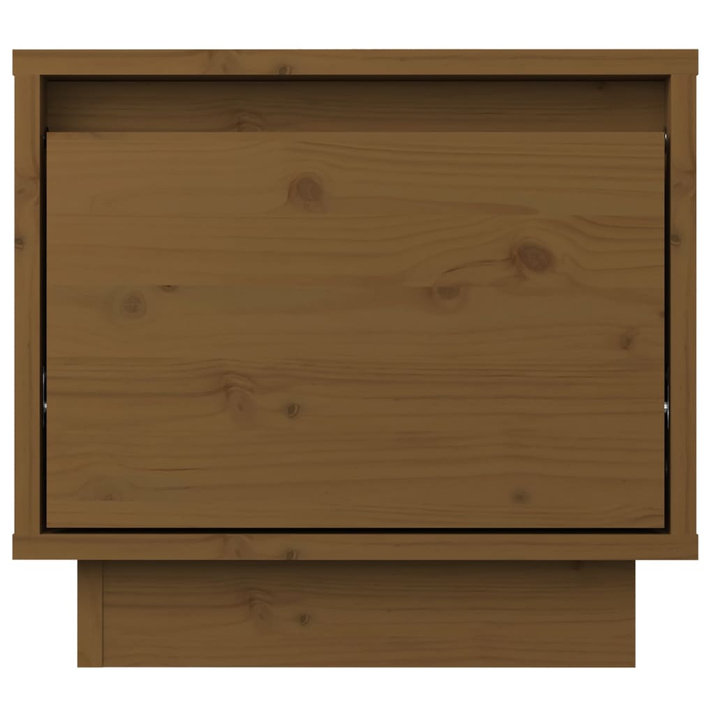Nattbord 2 stk honningbrun 35x34x32 cm heltre furu