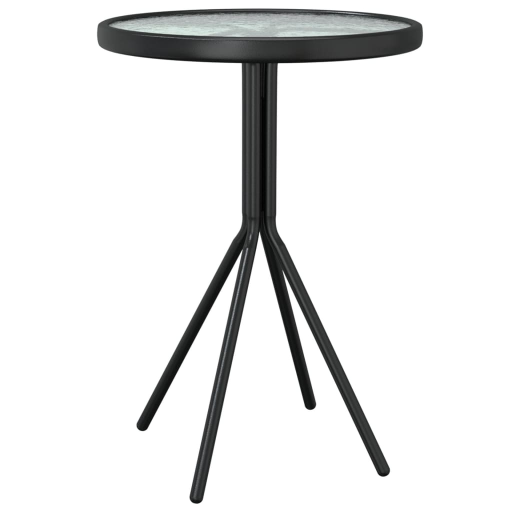 Bistrosett 3 deler stål svart
