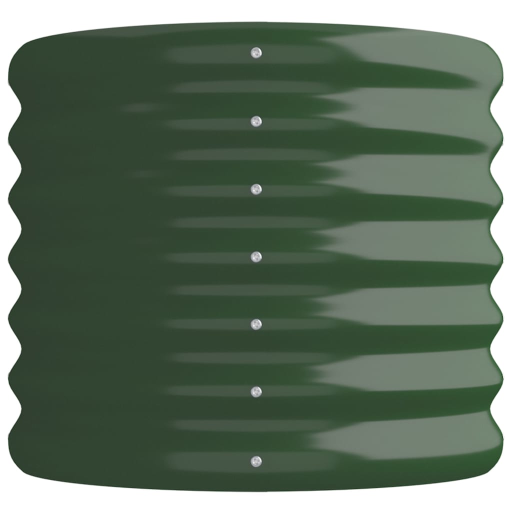 Høybed pulverlakkert stål 114x40x36 cm grønn