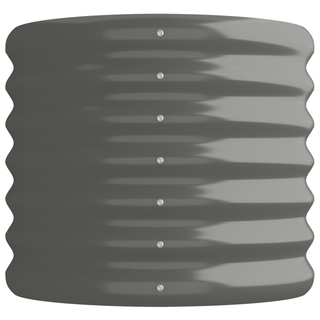 Høybed pulverlakkert stål 114x40x36 cm grå