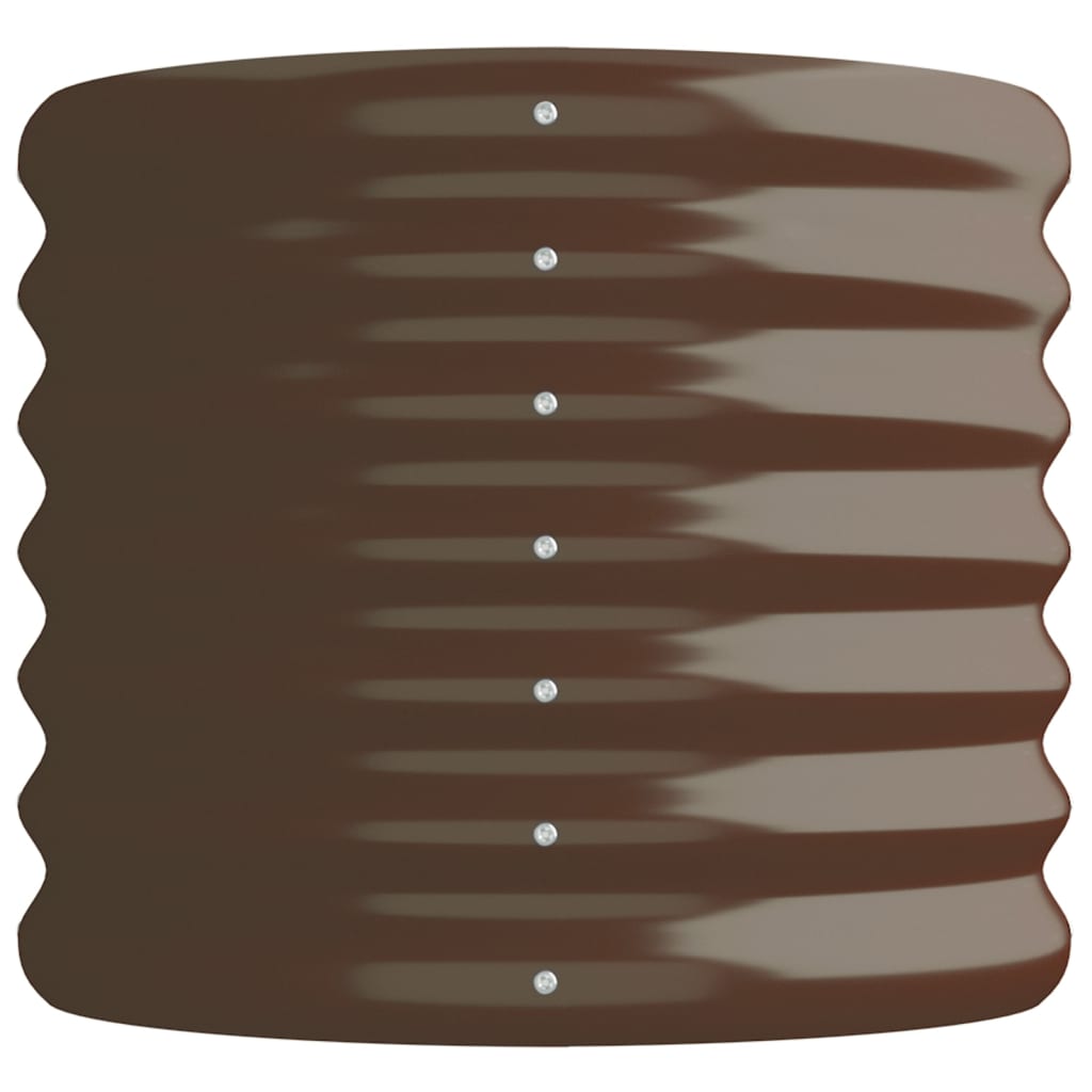 Høybed pulverlakkert stål 114x40x36 cm brun
