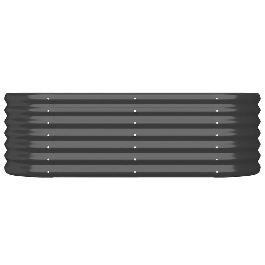 Høybed pulverlakkert stål 114x40x36 cm antrasitt