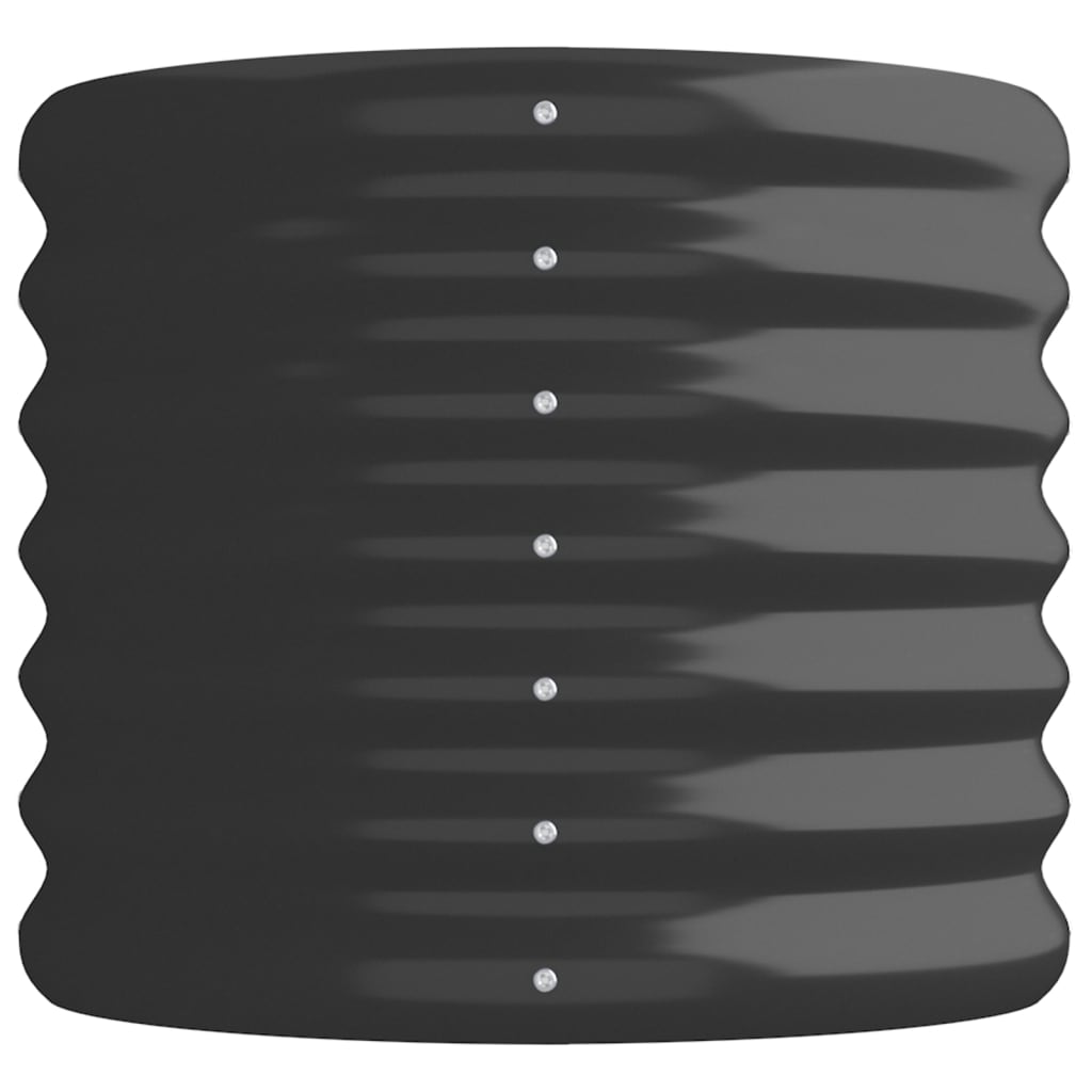 Høybed pulverlakkert stål 114x40x36 cm antrasitt