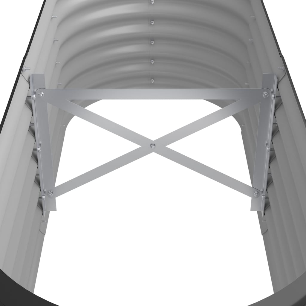 Høybed pulverlakkert stål 114x40x36 cm antrasitt