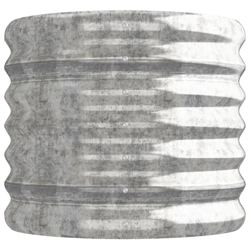 Høybed pulverlakkert stål 114x40x36 cm sølv
