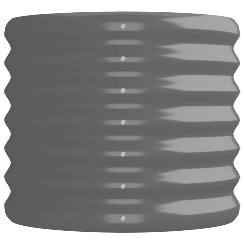Høybed pulverlakkert stål 152x40x36 cm grå