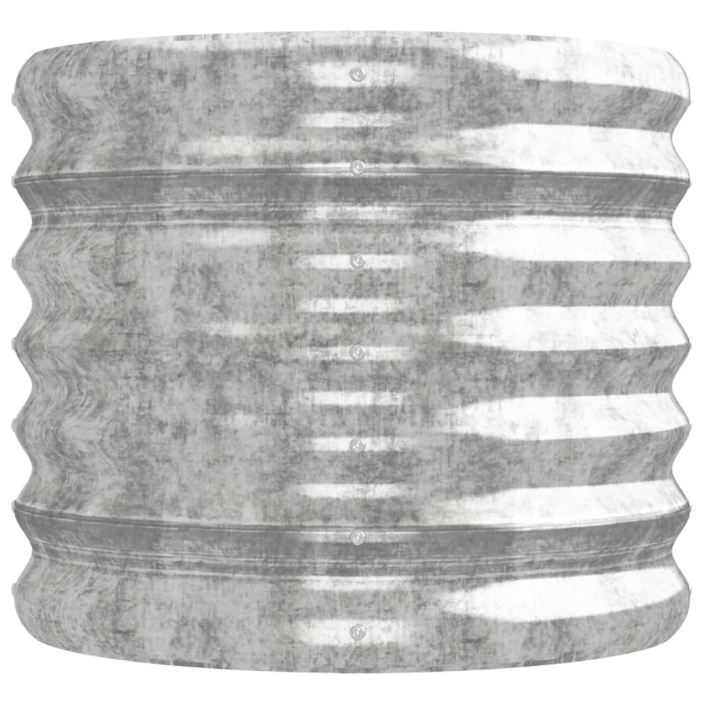 Høybed pulverlakkert stål 224x40x36 cm sølv