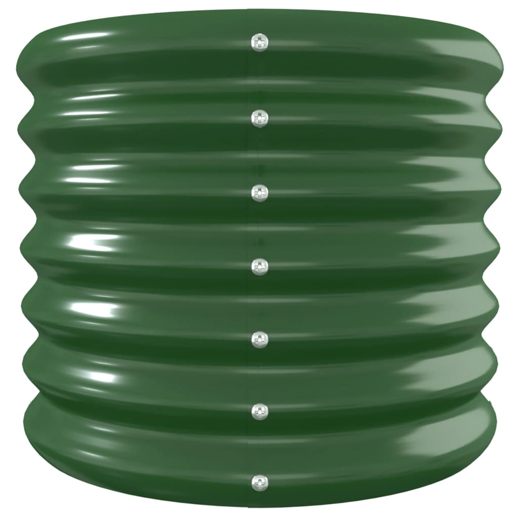 Høybed pulverlakkert stål 224x40x36 cm grønn