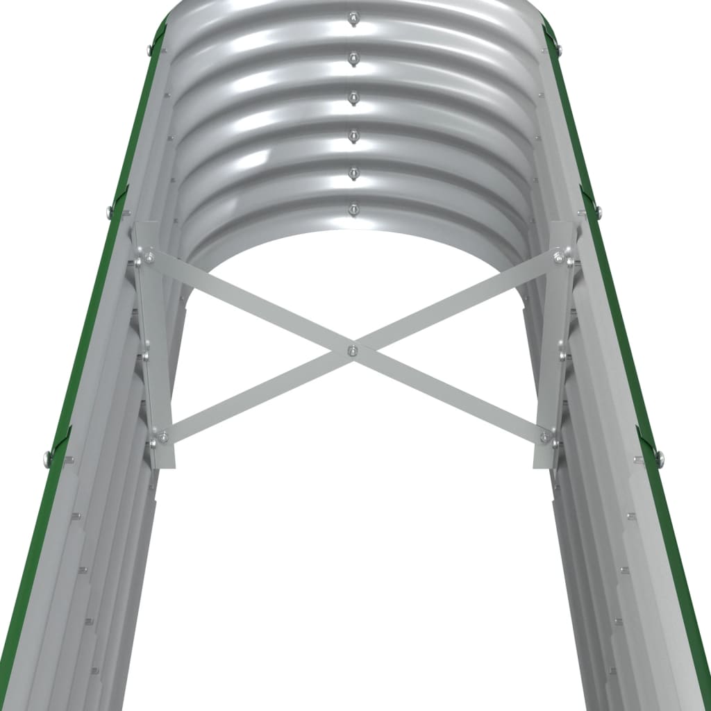 Høybed pulverlakkert stål 224x40x36 cm grønn