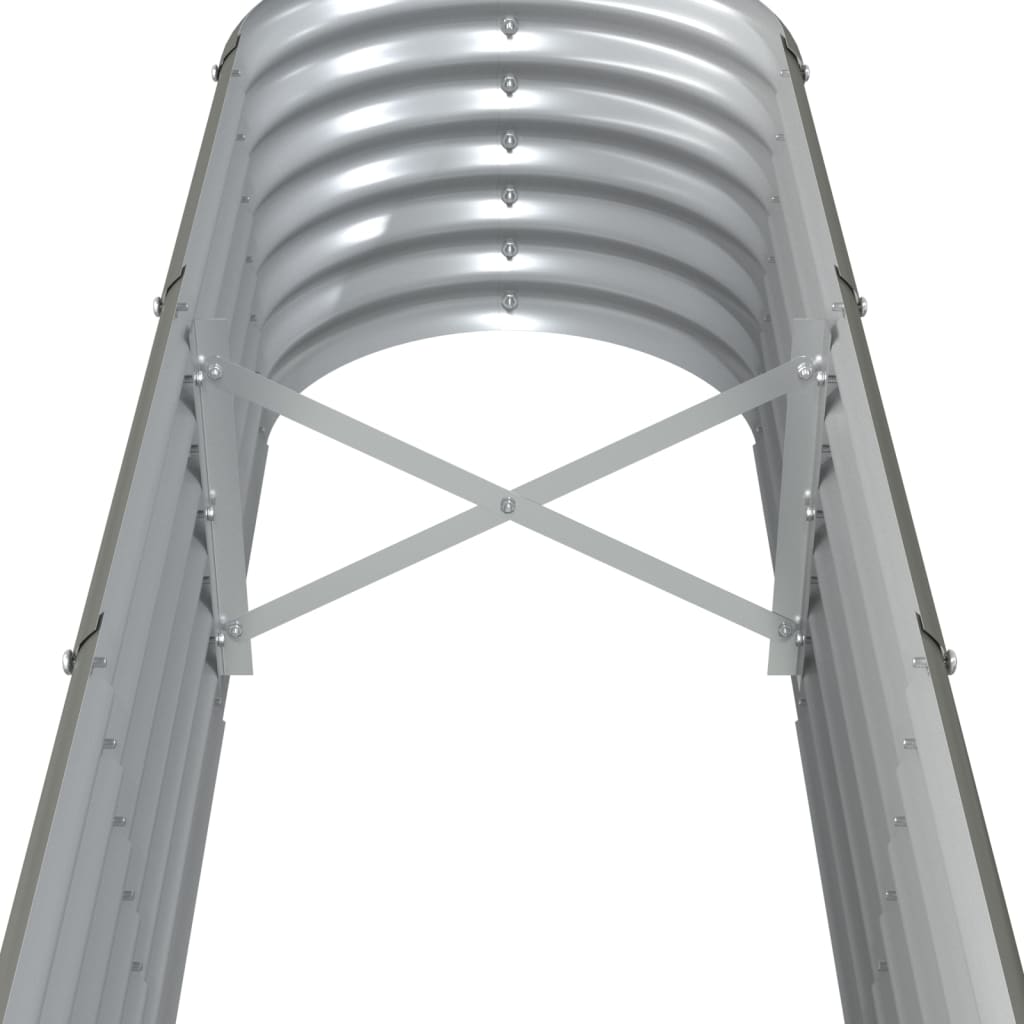Høybed pulverlakkert stål 260x40x36 cm grå
