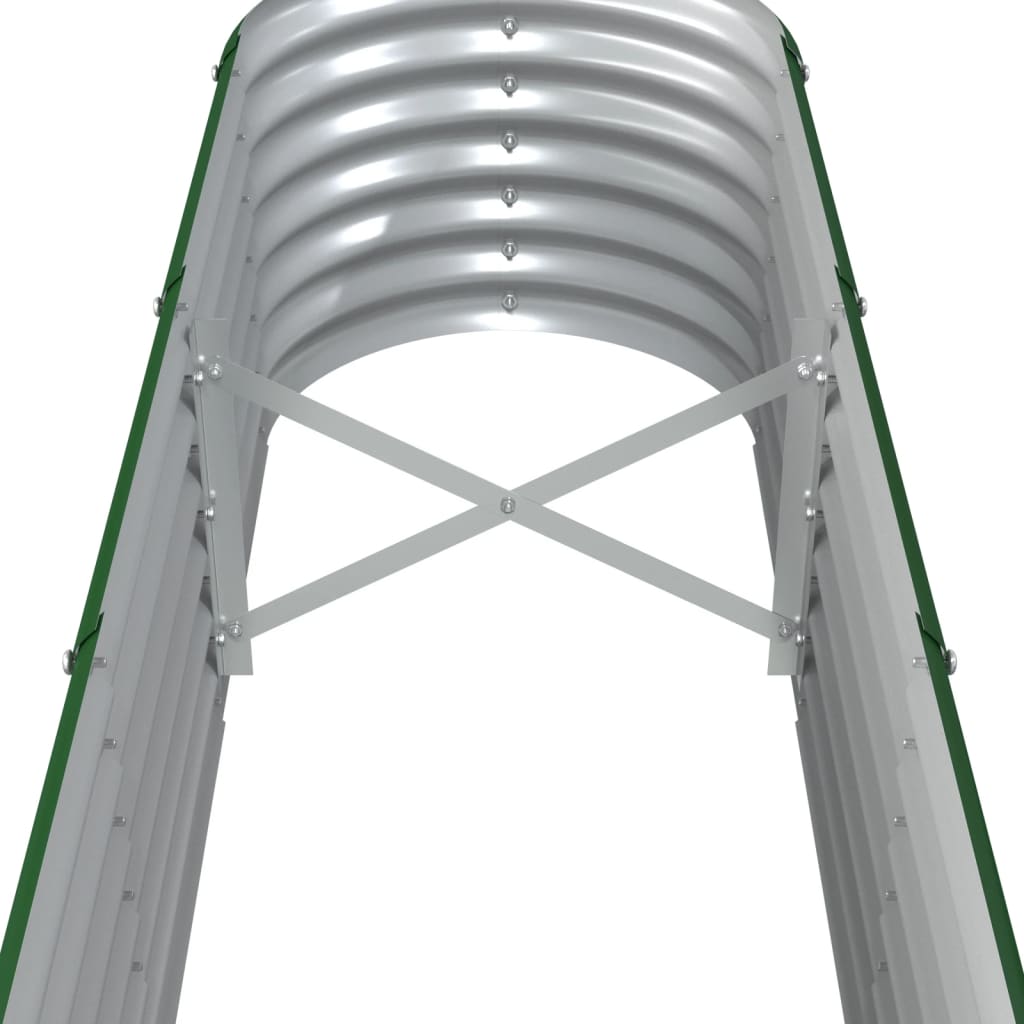 Høybed pulverlakkert stål 332x40x36 cm grønn