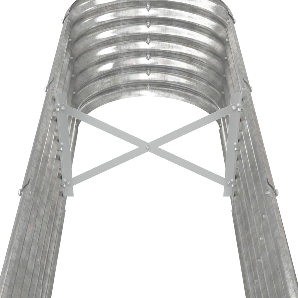 Høybed pulverlakkert stål 332x40x36 cm sølv
