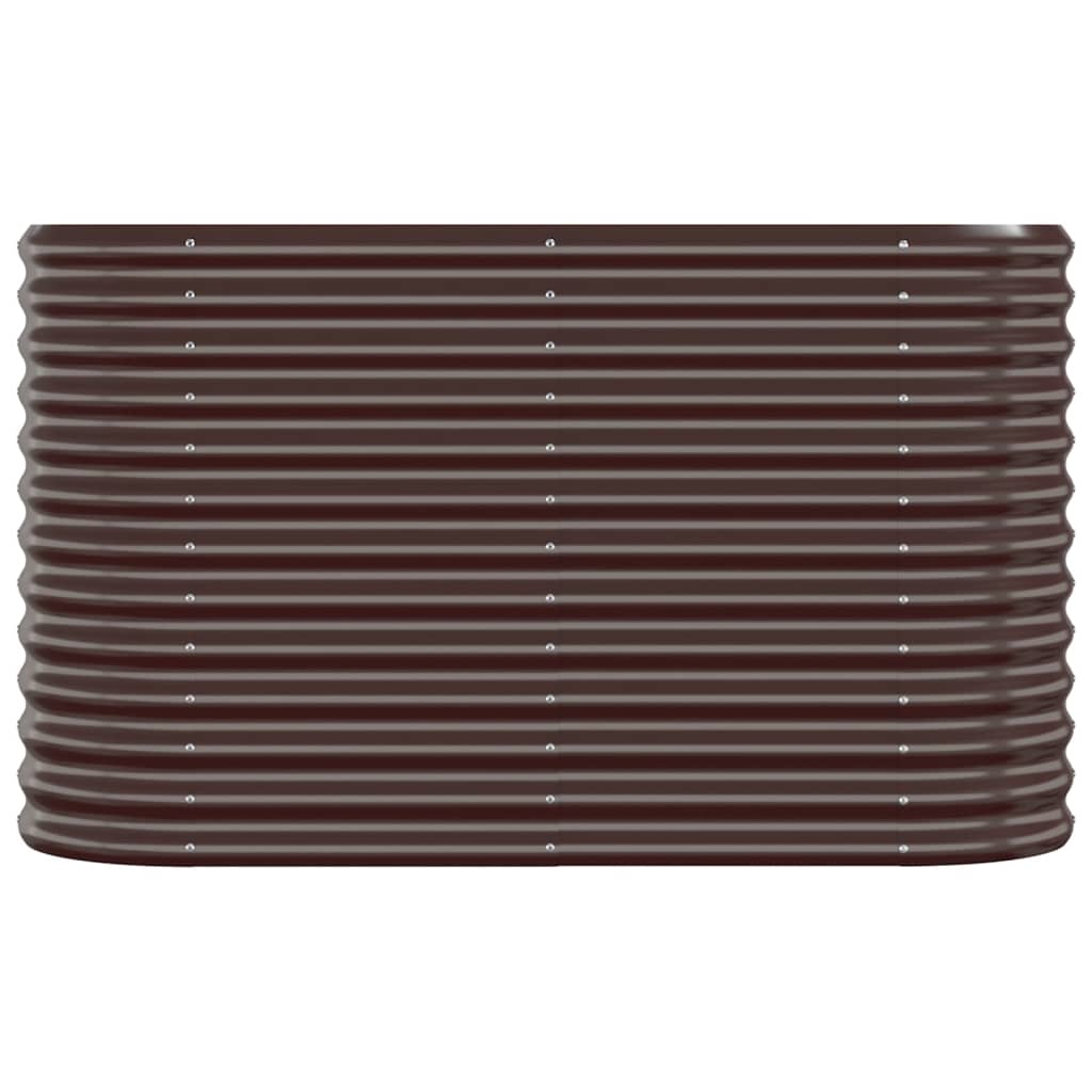 Høybed galvanisert stål 114x40x68 cm brun