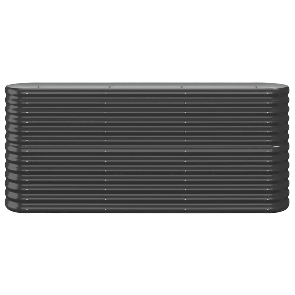 Høybed pulverlakkert stål 152x40x68 cm antrasitt