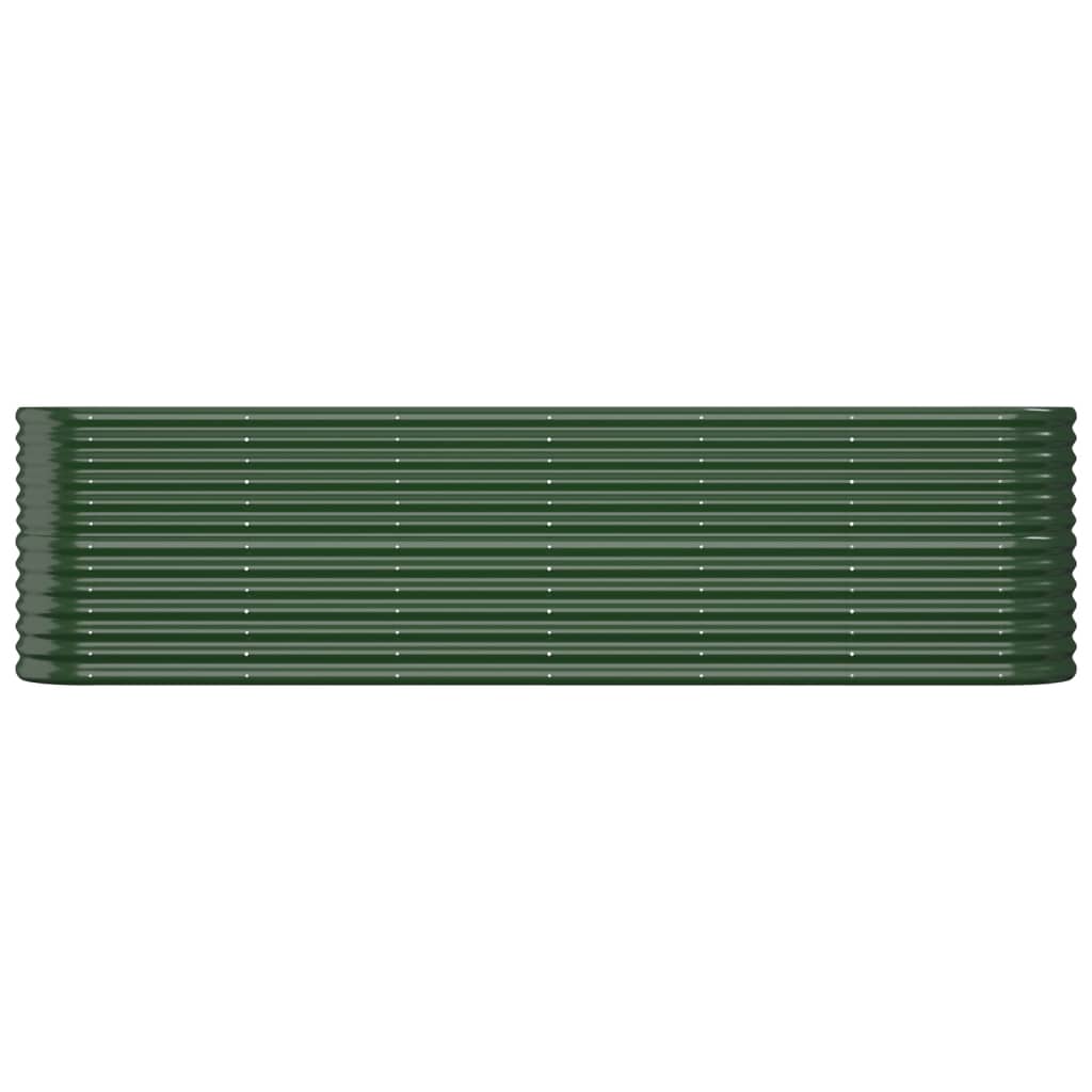 Høybed pulverlakkert stål 260x40x68 cm grønn