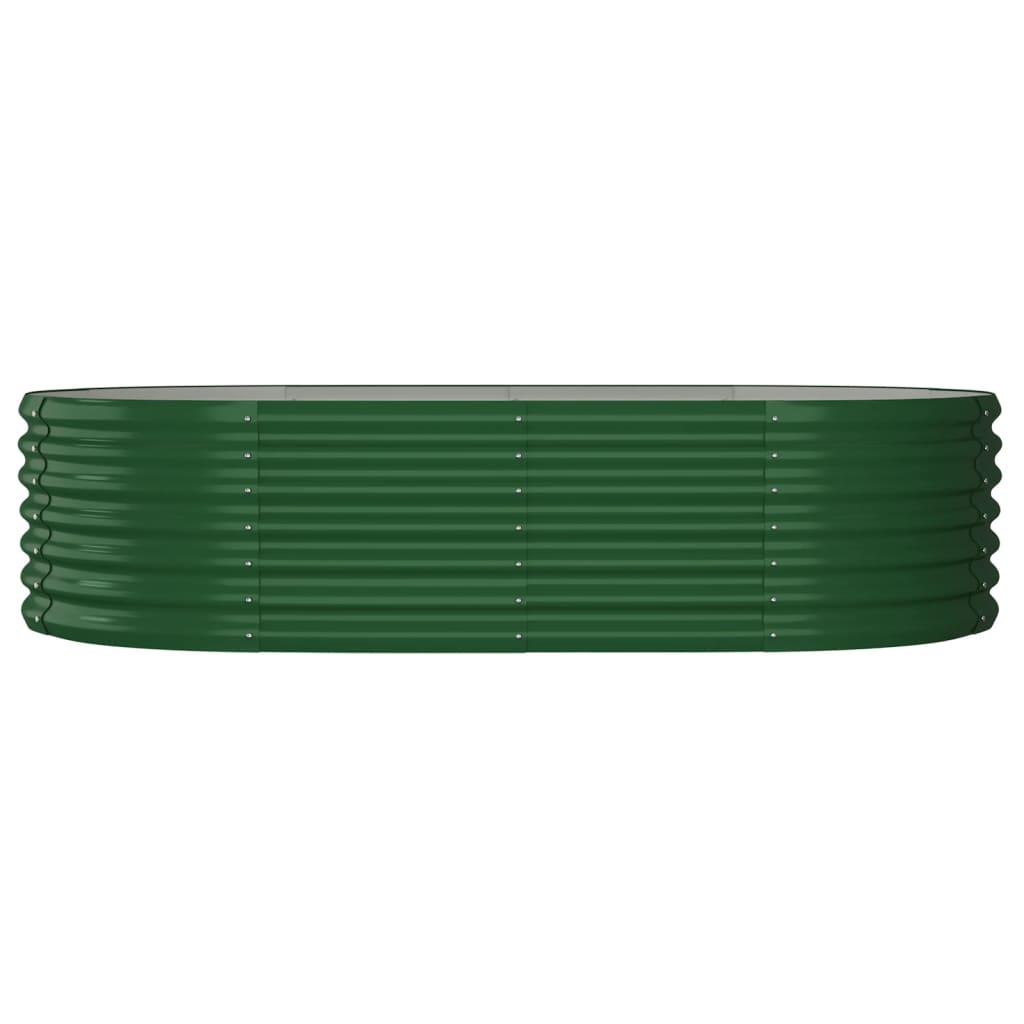 Høybed pulverlakkert stål 152x80x36 cm grønn