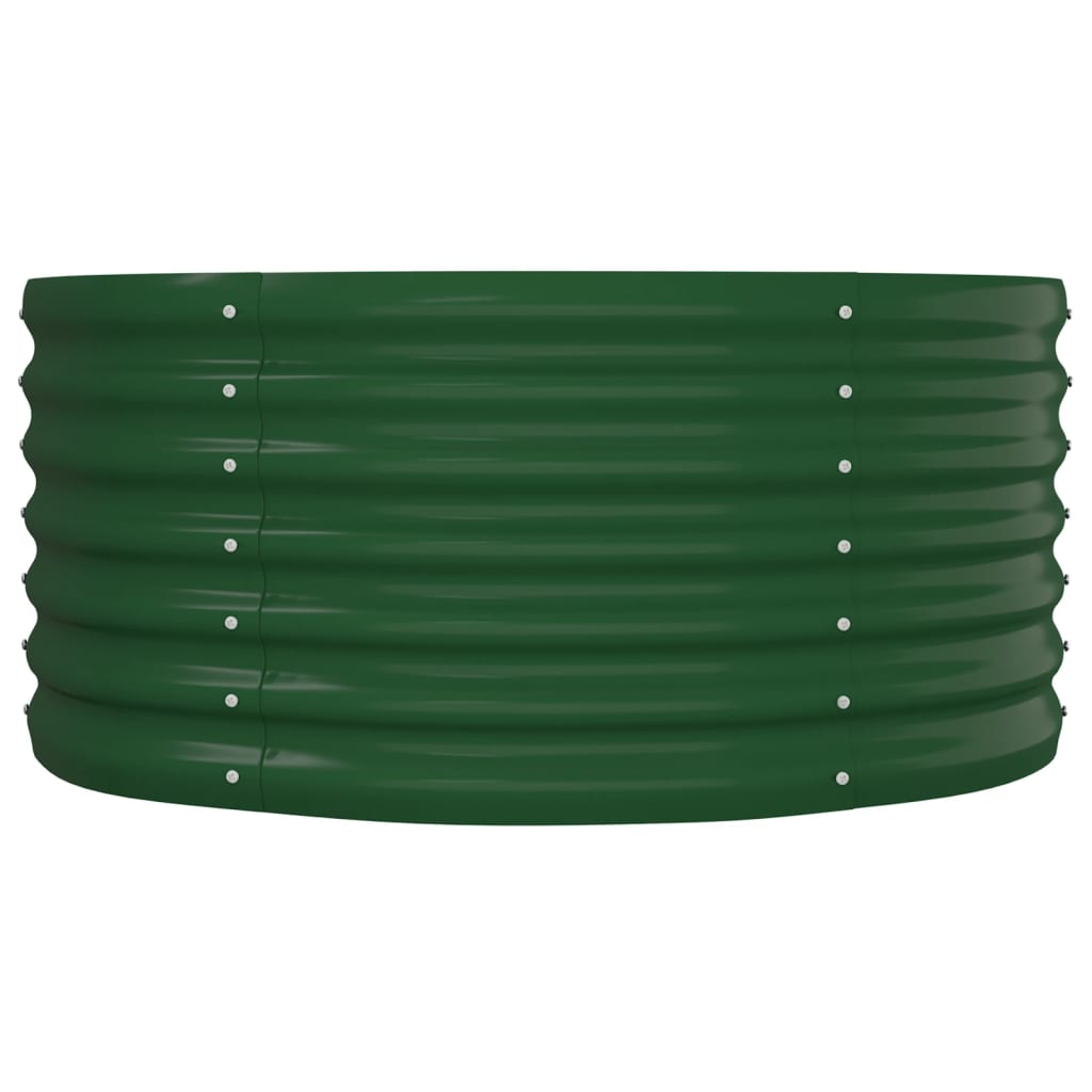 Høybed pulverlakkert stål 152x80x36 cm grønn
