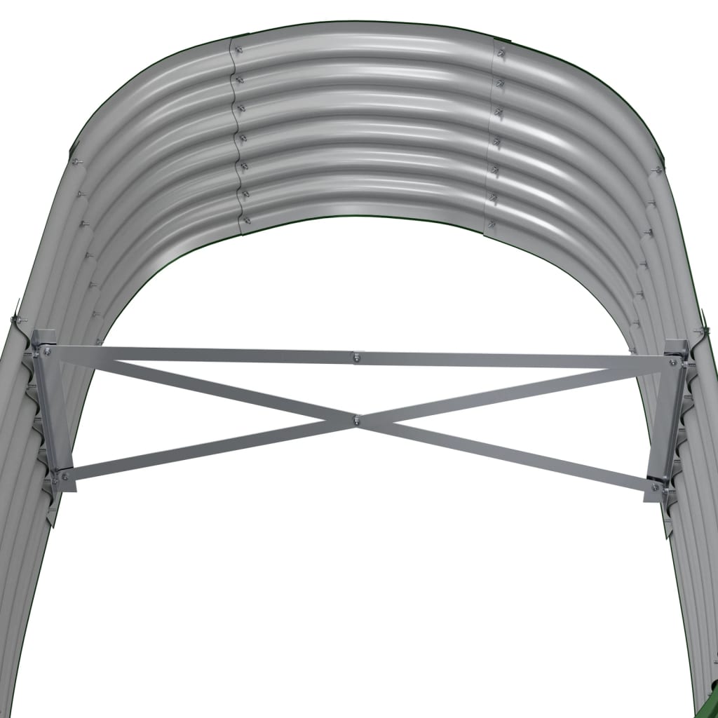 Høybed pulverlakkert stål 152x80x36 cm grønn
