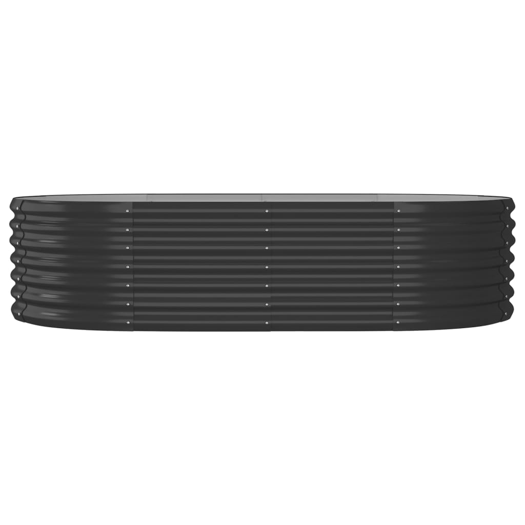Høybed pulverlakkert stål 152x80x36 cm antrasitt